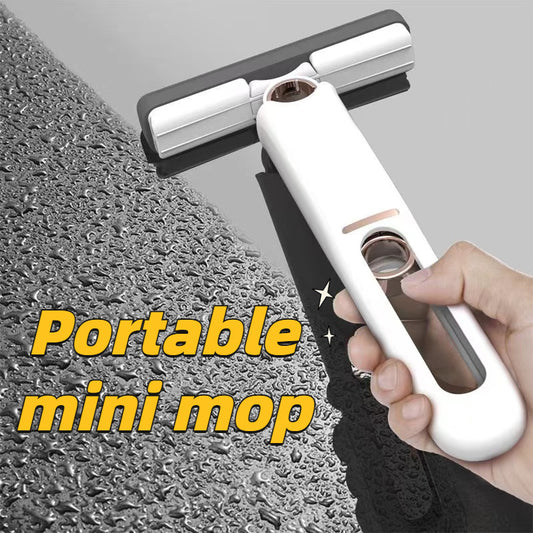 Portable Self-Squeeze Mini Mop - Absorbent, Multi-functional Cleaner