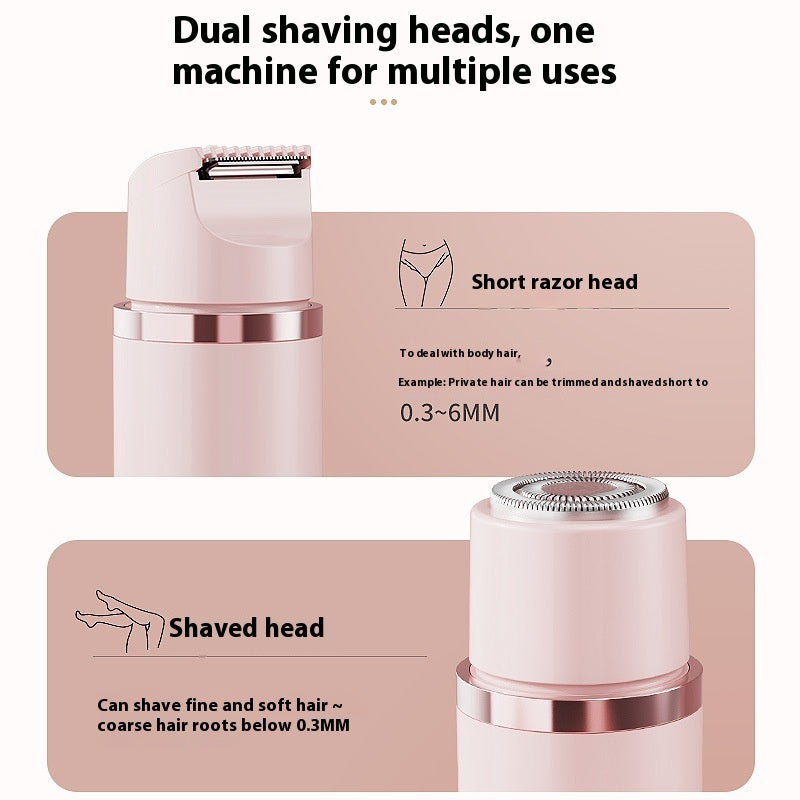 Dual-Head Electric Shaver & Epilator for Women’s and Men’s Hair Removal