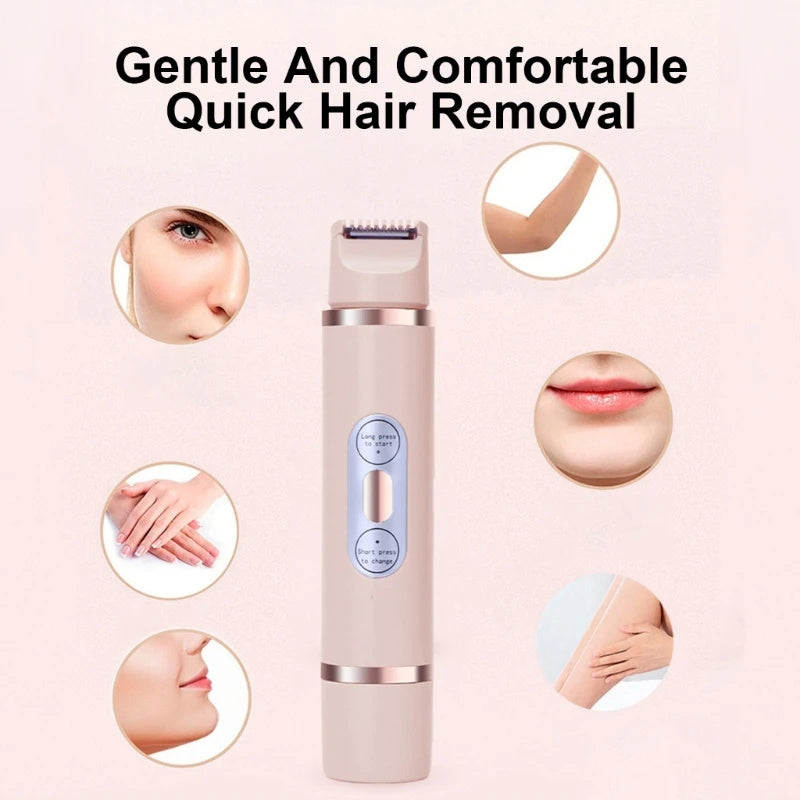 Dual-Head Electric Shaver & Epilator for Women’s and Men’s Hair Removal